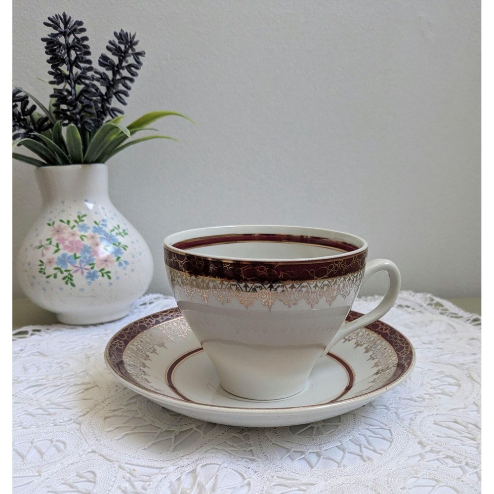 Vintage Swinnertons Staffordshire Teacup and Saucer, Made in England